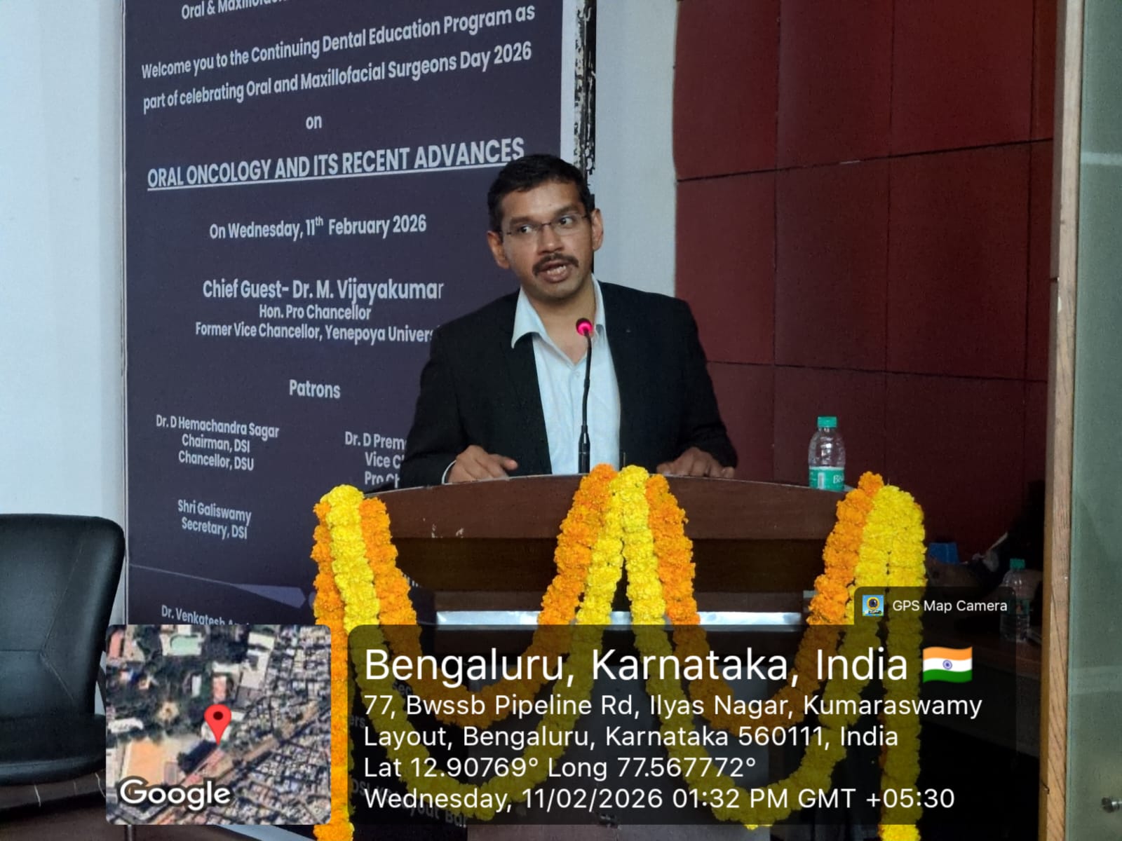 Speaker addressing the gathering on Oral Oncology and its Recent Advances